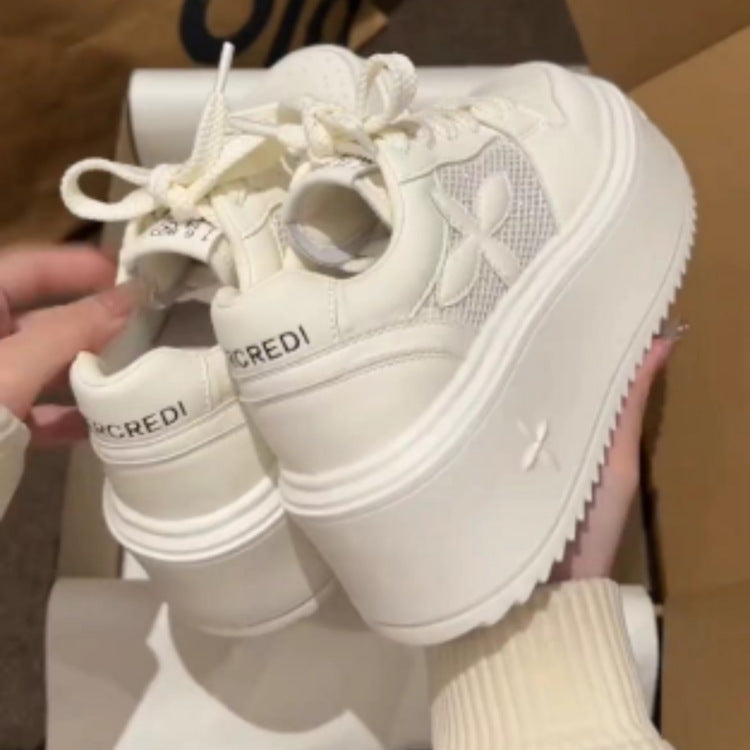 Damen Plateau-Sneaker mit atmungsaktivem Mesh-Obermaterial und modischem Design R&B