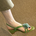 Damen Dekorative Zehentrenner Sandalen mit funkelnden Applikationen R&B