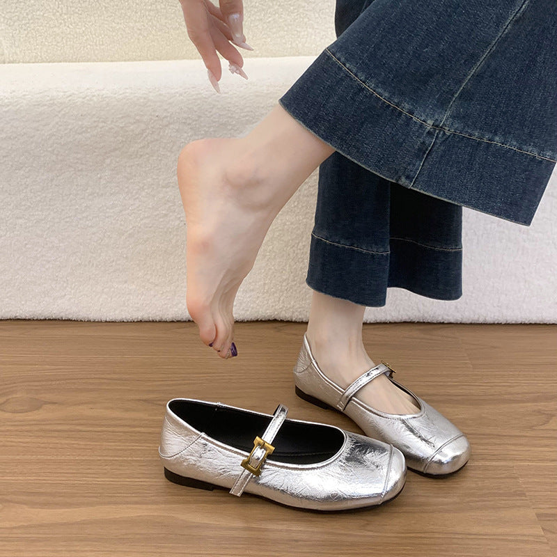 Damen Ballerinas mit dekorativem Riemchen und komfortablem Fußbett R&B