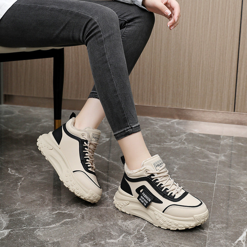 Damen High-Top Sport Sneakers mit warmem Innenfutter und rutschfester Sohle R&B