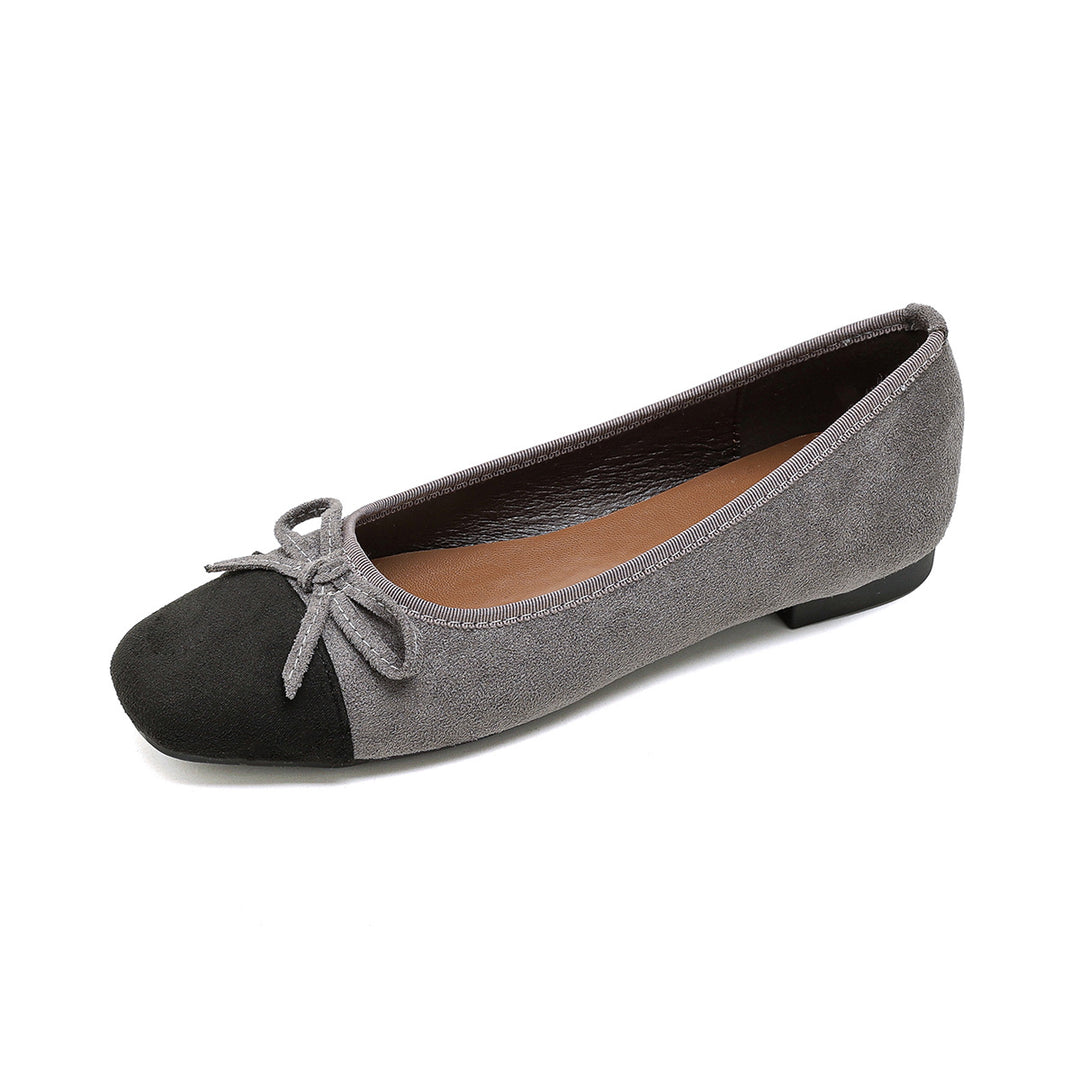 Damen elegante Ballerinas mit modischem Schleifenakzent und hochwertigem Obermaterial R&B