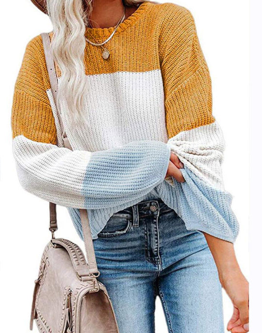 Damen lässiger Strickpullover R&B