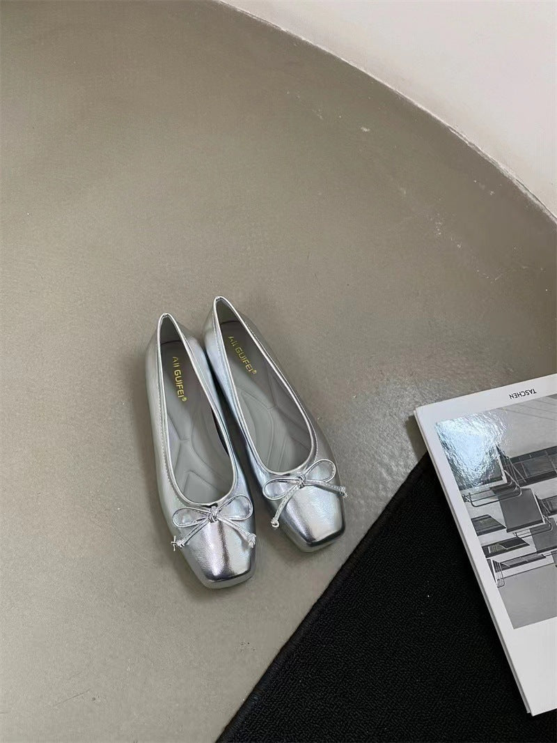 Damen Ballerinas mit dekorativem Schleifen-Design und bequemem Fußbett R&B