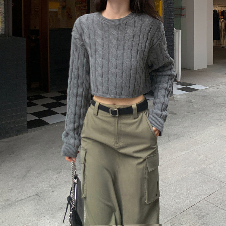 Damen Grobstrickpullover mit strukturiertem Muster und lässigem Schnitt R&B