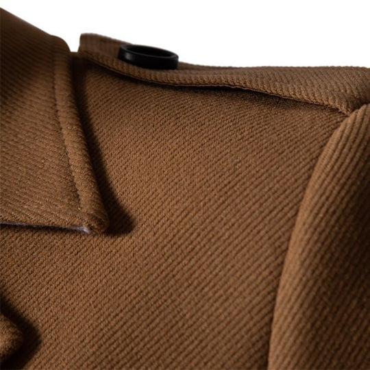 Herren klassischer Trenchcoat mit doppelter Knopfreihe und stylischen Details R&B