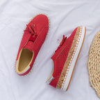 Damen sportliche Freizeitschuhe mit atmungsaktivem Obermaterial und Korksohle R&B