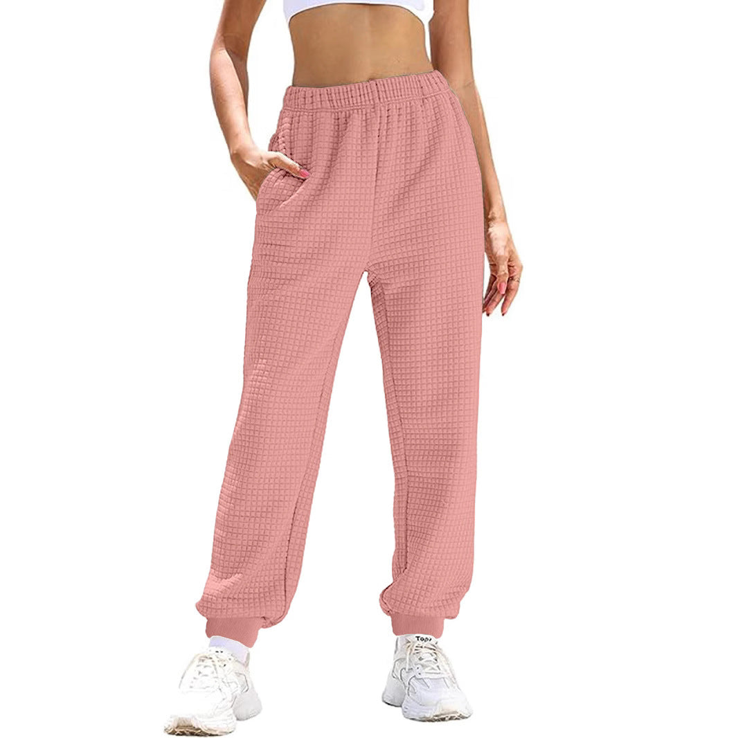 Damen warme Trainingshose mit elastischem Bund und praktischen Taschen R&B