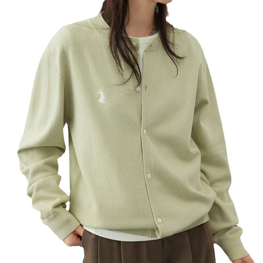 Damen weiche Strickjacke mit feinen Knopfdetails und elegantem Design R&B