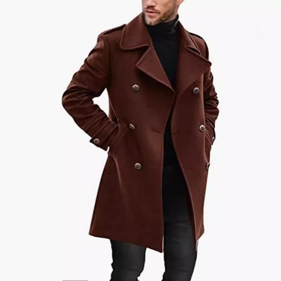Herren eleganter und leichter Frühlingstrenchcoat R&B