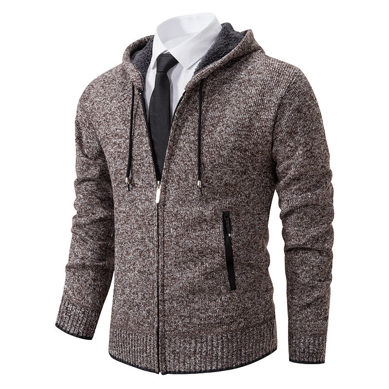 Herren Kapuzenjacke mit softem Fleece-Futter und eleganten Details R&B