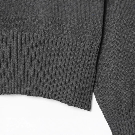 Damen gemütlicher Strickpullover mit weitem Schnitt und eleganter Bundabschlüsse R&B