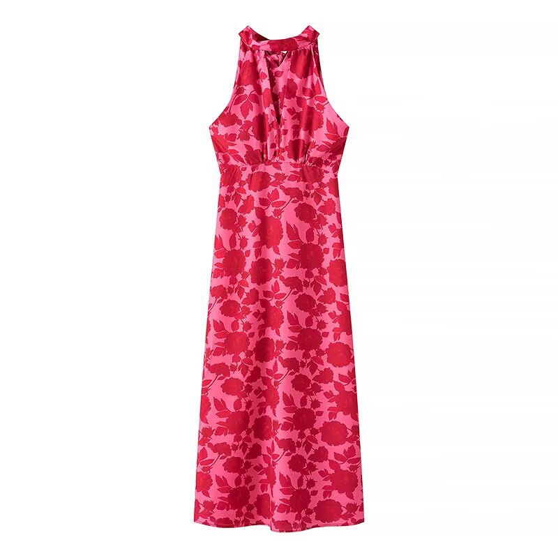Damen Maxikleid im floralen Design mit elegantem Rückenausschnitt R&B