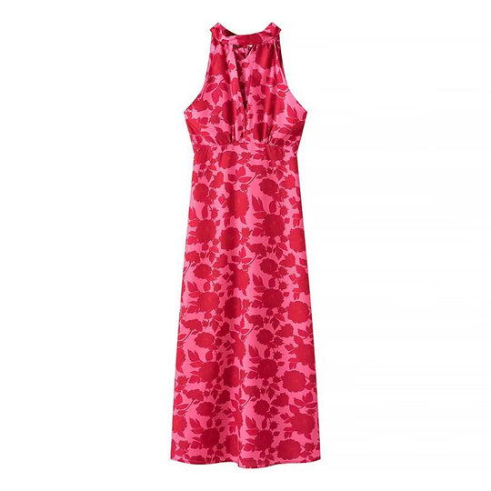 Damen Maxikleid im floralen Design mit elegantem Rückenausschnitt R&B