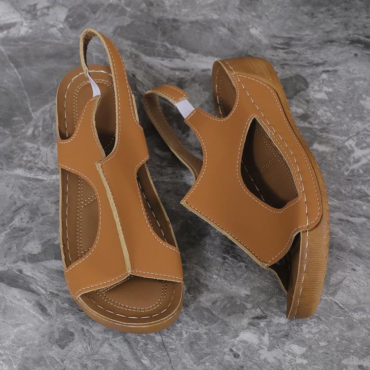 Damen Komfortable Zehentrenner-Sandalen mit elastischem Riemendesign R&B