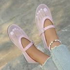 Damen Ballerinas mit elegantem Netzdesign und Kettenapplikation R&B