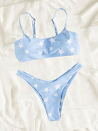 Damen Bikini-Set mit modischem Sternmuster R&B
