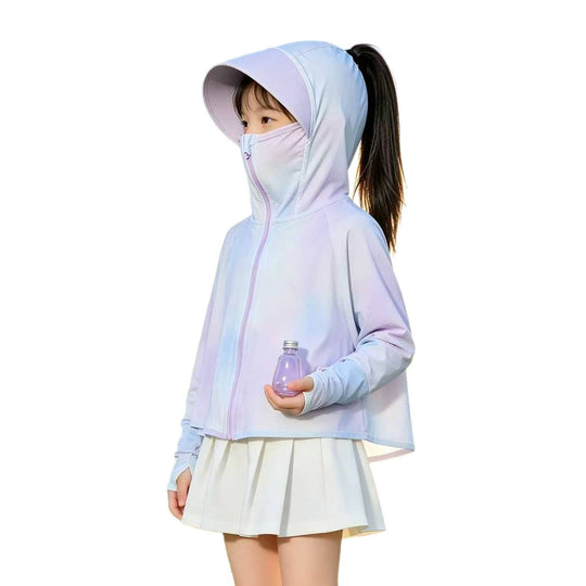 Mädchen modische Kapuzenjacke mit leichtem UV-Schutz R&B