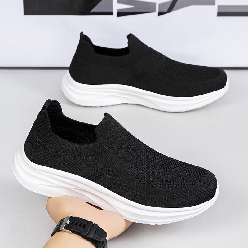 Damen Sportliche Slip-On Sneakers mit atmungsaktivem Obermaterial und dämpfender Sohle R&B