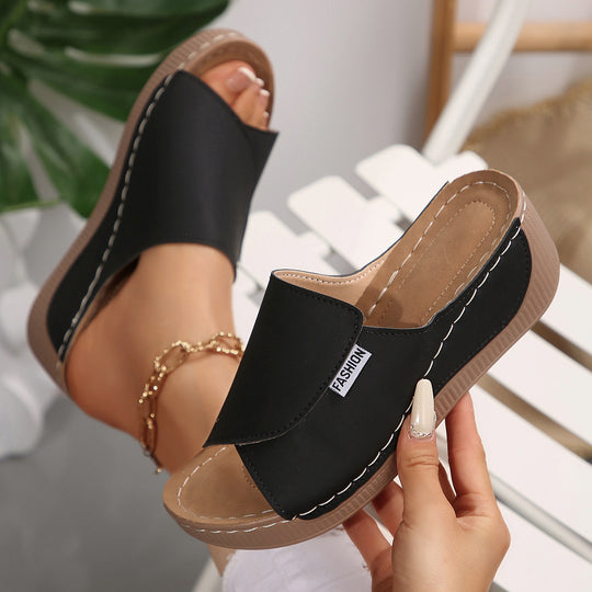 Damen Gummierte Slip-On Pantolette mit ergonomischem Fußbett und modischem Schnitt R&B