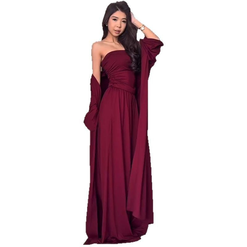 Damen luftiges Loungewear-Ensemble mit langem Kimono R&B