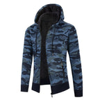 Herren lässige Jacke mit Fleece-Futter und Camouflage-Muster