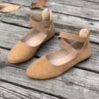 Damen Ballerinas mit elastischen Kreuzgurten R&B