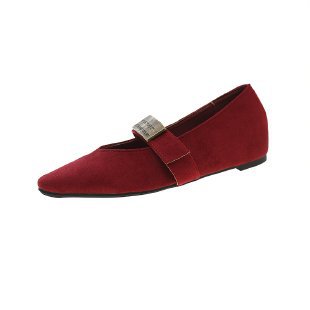 Damen elegante Ballerinas mit glitzerdem Riemchen R&B