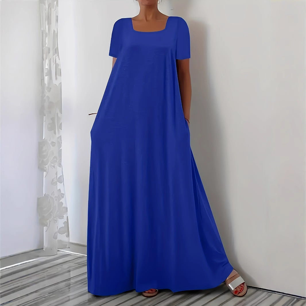 Damen Maxikleid mit weitem Schnitt und praktischen Taschen R&B