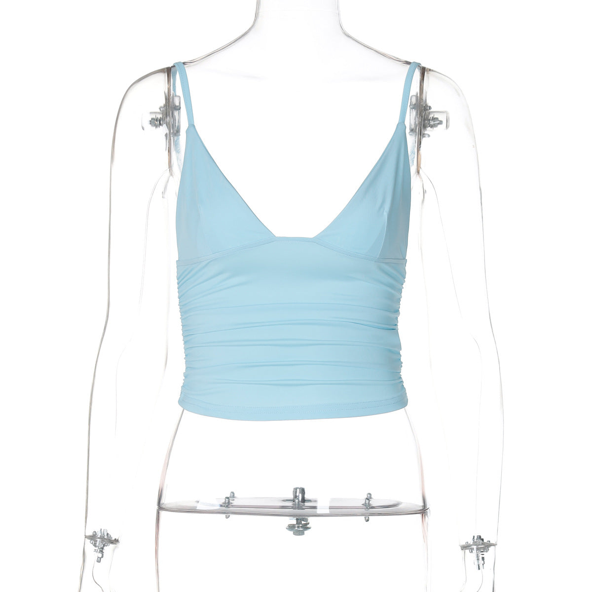 Damen Crop-Top mit asymmetrischem Schnitt und figurbetonter Silhouette R&B