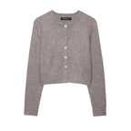 Damen Kurzstrickjacke mit Knopfdetails R&B