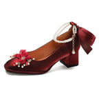 Damen verzierte und elegante Absatzschuhe