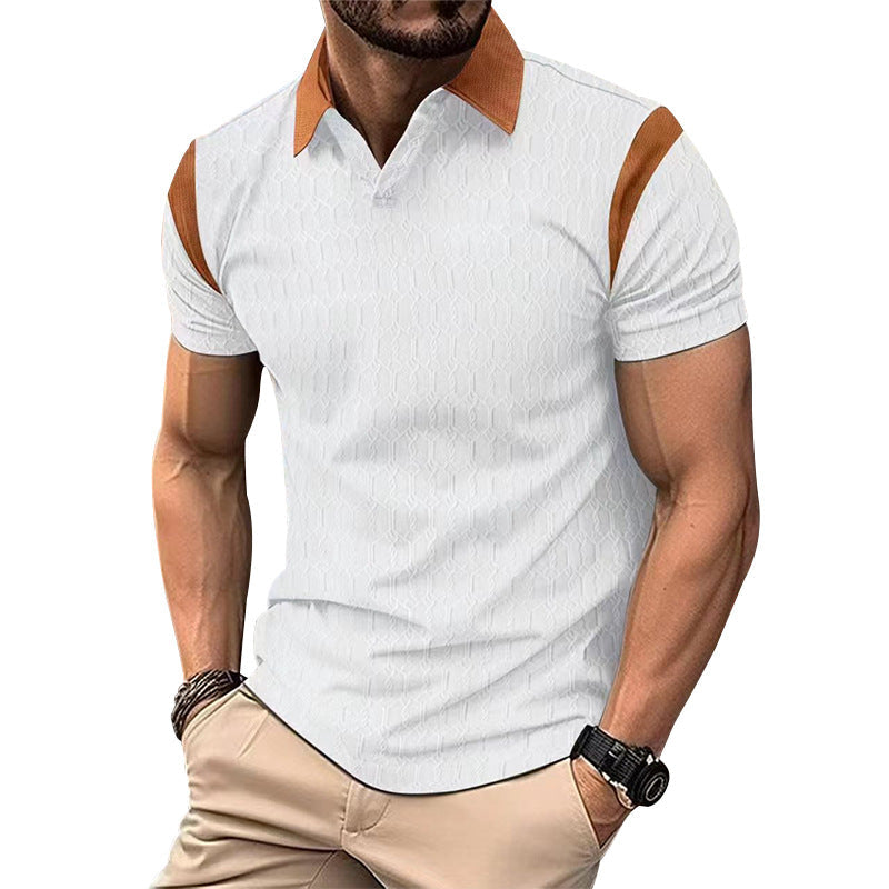 Herren Kurzarm Poloshirt mit strukturiertem Kragen und sportlichem Design R&B