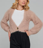 Strickjacke Damen flauschig oversized aus weichem Material