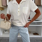 Damen Poloshirt mit Knopfleiste und Brusttasche R&B
