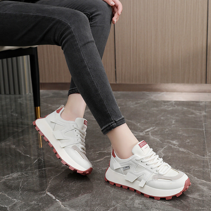Damen modische Plateausneakers mit robustem Sohlenprofil R&B