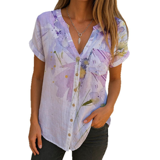 Damen Elegante Bluse mit floralen Stickereien R&B