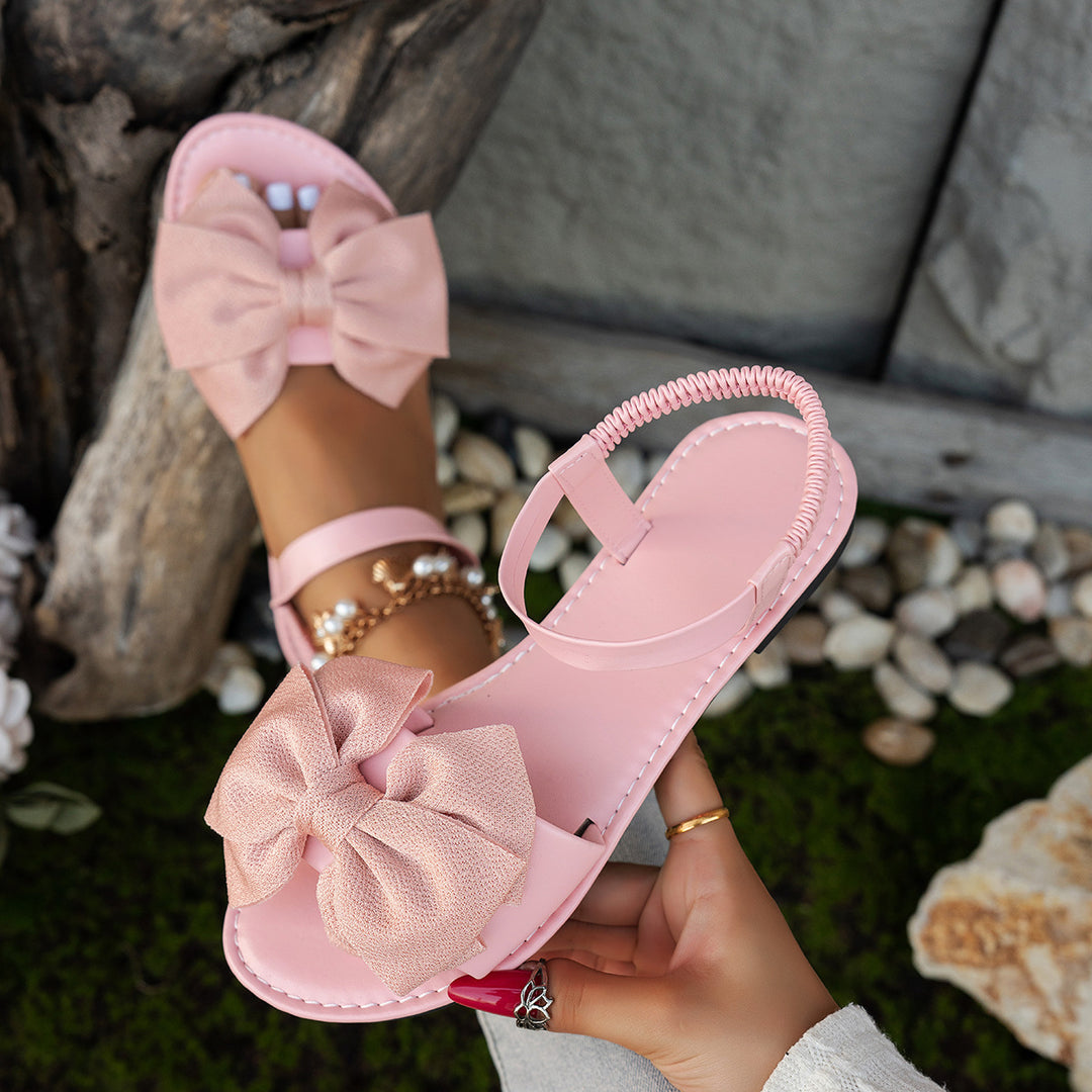 Damen Sommer Sandalen mit dekorativem Schleifen-Design R&B