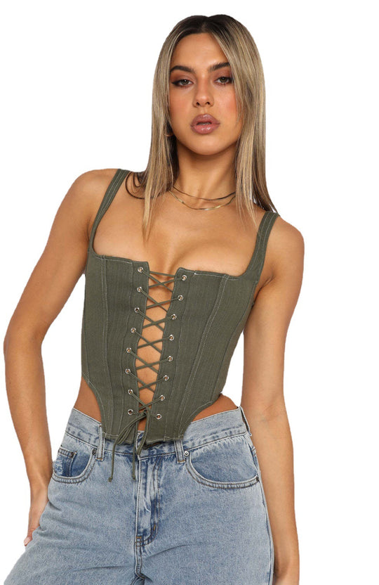 Damen Corsagenoberteil mit Schnürung und femininer Silhouette R&B