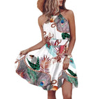 Damen Trendiges Kleid mit Raffung und asymmetrischem Saum R&B