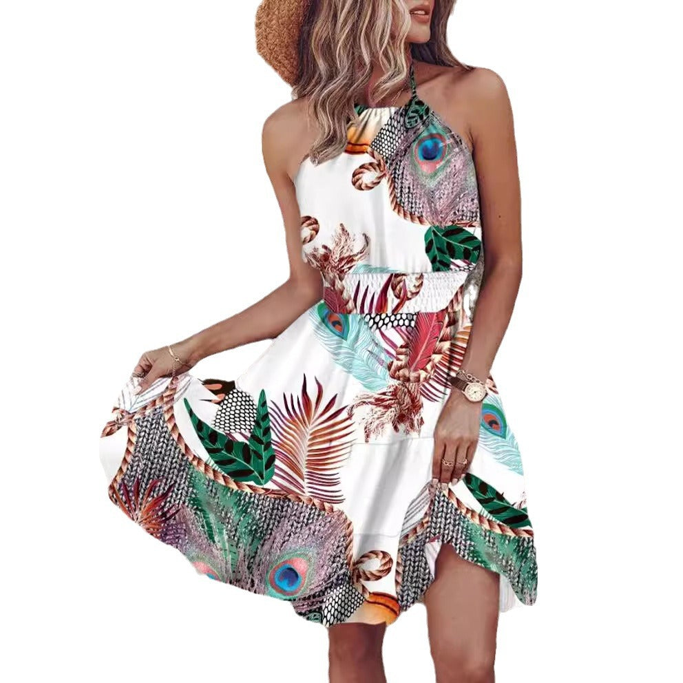 Damen Trendiges Kleid mit Raffung und asymmetrischem Saum R&B