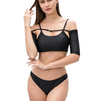 Damen Sport Bikini-Set mit modischen Ärmeln und verstellbarem Design R&B
