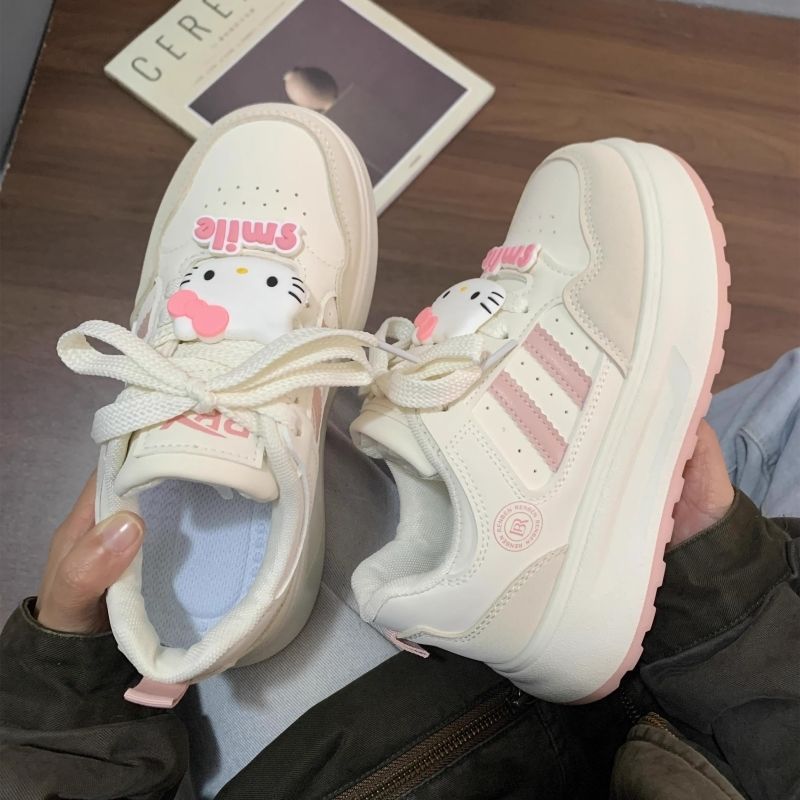 Damen Modische Sneakers mit charakteristischem Hello Kitty Design R&B