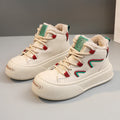 Damen hohe Sneaker mit flauschigem Innenfutter und modischem Design R&B
