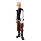 Unisex nan mittelalterliches Kinderkostüm Set mit Samtweste, geraffter Pluderhose und Renaissance-Details R&B