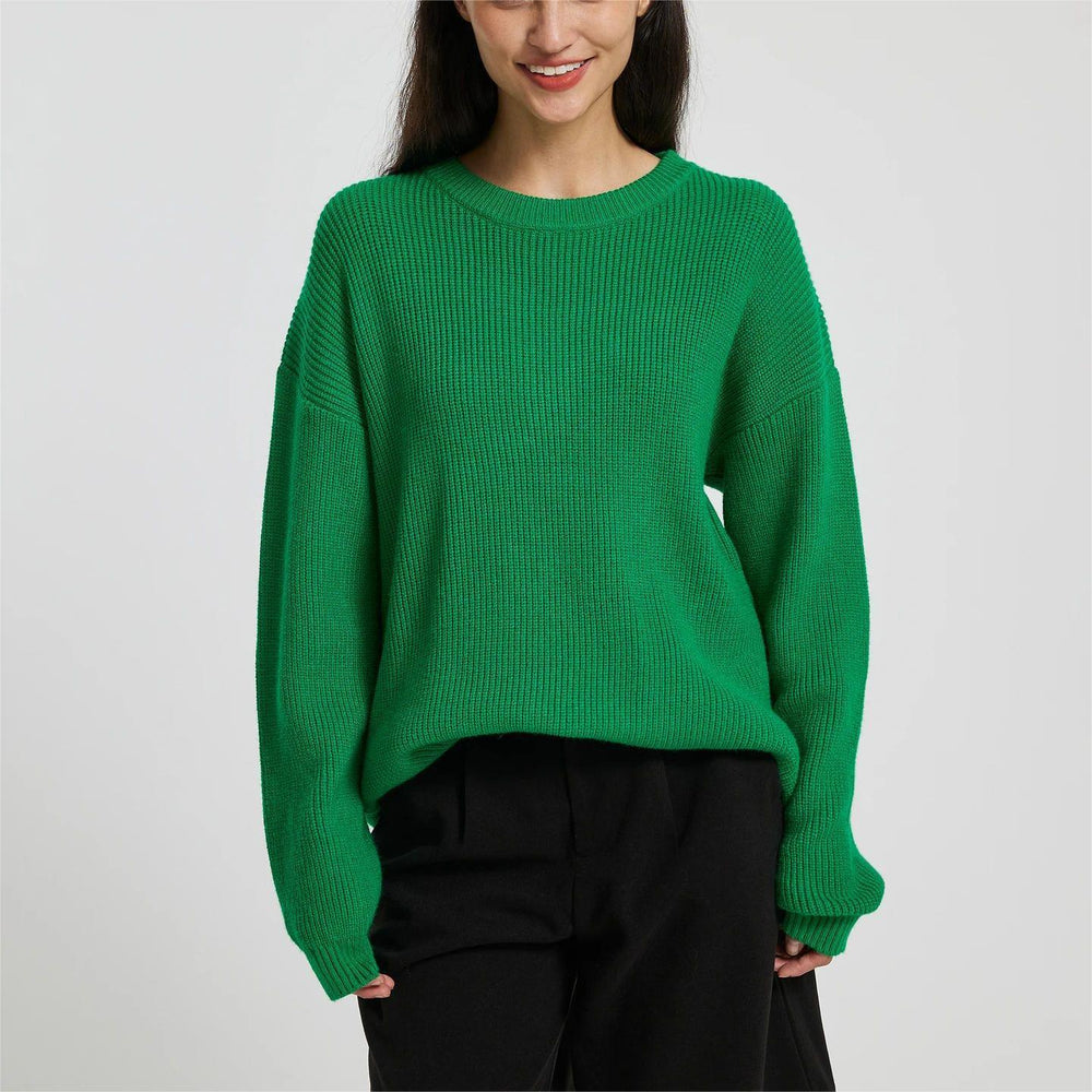 Damen Großer, weicher Strickpullover mit überschnittenen Schultern R&B