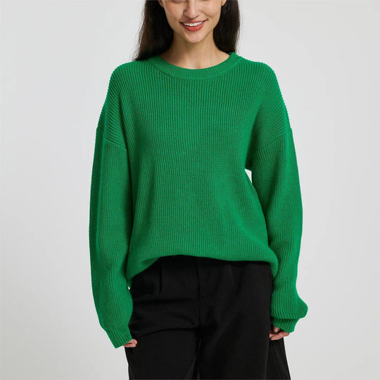 Damen Großer, weicher Strickpullover mit überschnittenen Schultern R&B