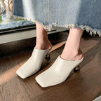 Damen Elegante Mules mit modischem Kugelabsatz R&B
