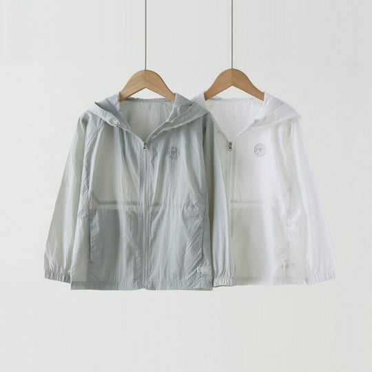 Unisex nan ultraleichte Kapuzen-Sommerjacke mit durchgehendem Reißverschluss und elastischen Bündchen  R&B