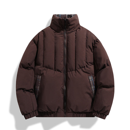 Herren isolierte Steppjacke mit hohen Kragen und praktischen Taschen R&B