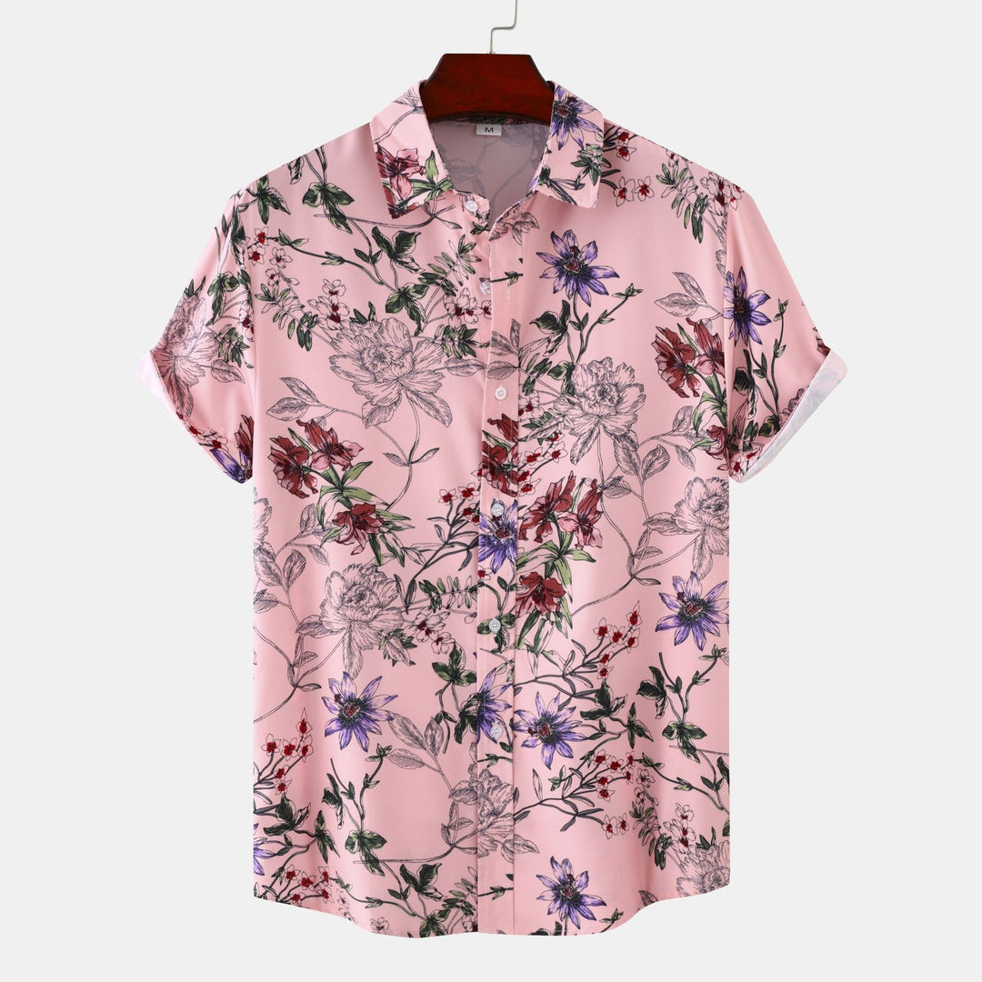 Damen Kurzarmhemd mit floralen Akzenten und modernem Schnitt R&B